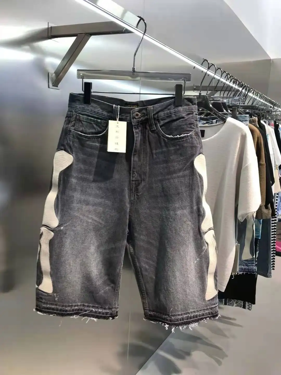 

High Street Brand Kipital Travis Ts Retro Washed Denim Shorts Streetwear Techwear Women's Pants Traf Men's Pants Men's Clothing