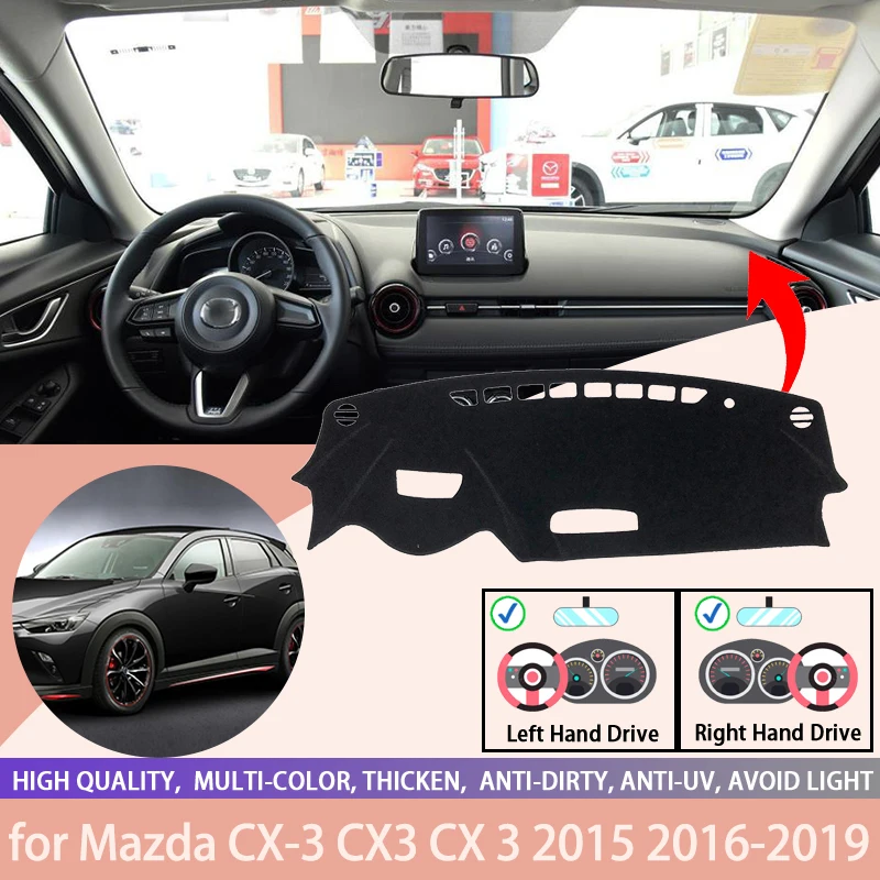 

For Mazda CX-3 CX3 CX 3 2015 2016-2019 Anti-Slip Dashboard Cover Protective Pad Car Accessories Sunshade Carpet