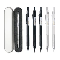 0 50 7mm 2b mechanical pencil high quality metal automatic drafting pencil with metal pen box cute stationery school supplies