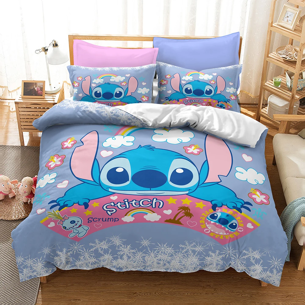 Lilo e Ponto Conjunto de Cama Decoração do Quarto para Crianças Disney Casa Colcha Capa Twin Menino Menina Rainha Rei Tamanho Conjunto 3d 17 Cheap Conjuntos de cama