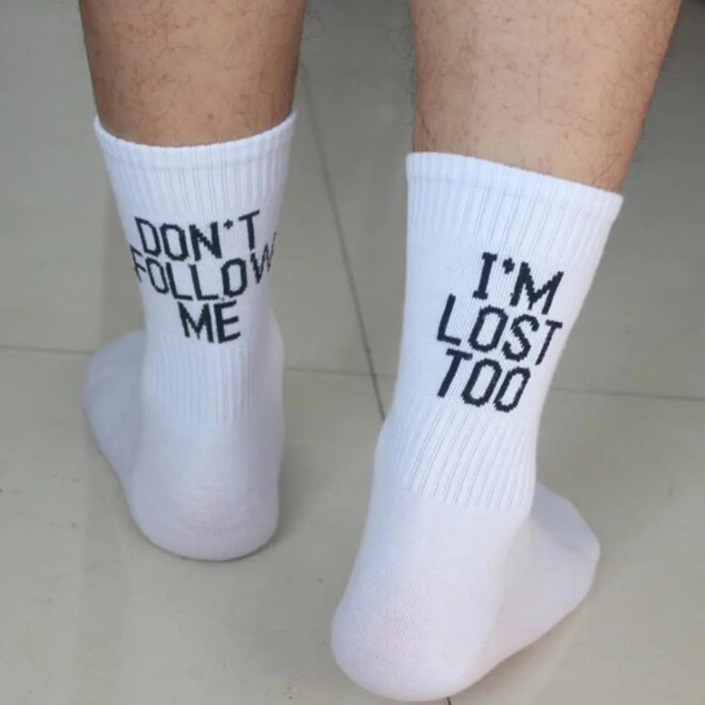 Хлопковые теплые носки креативные с буквенным принтом футбольные баскетбольные