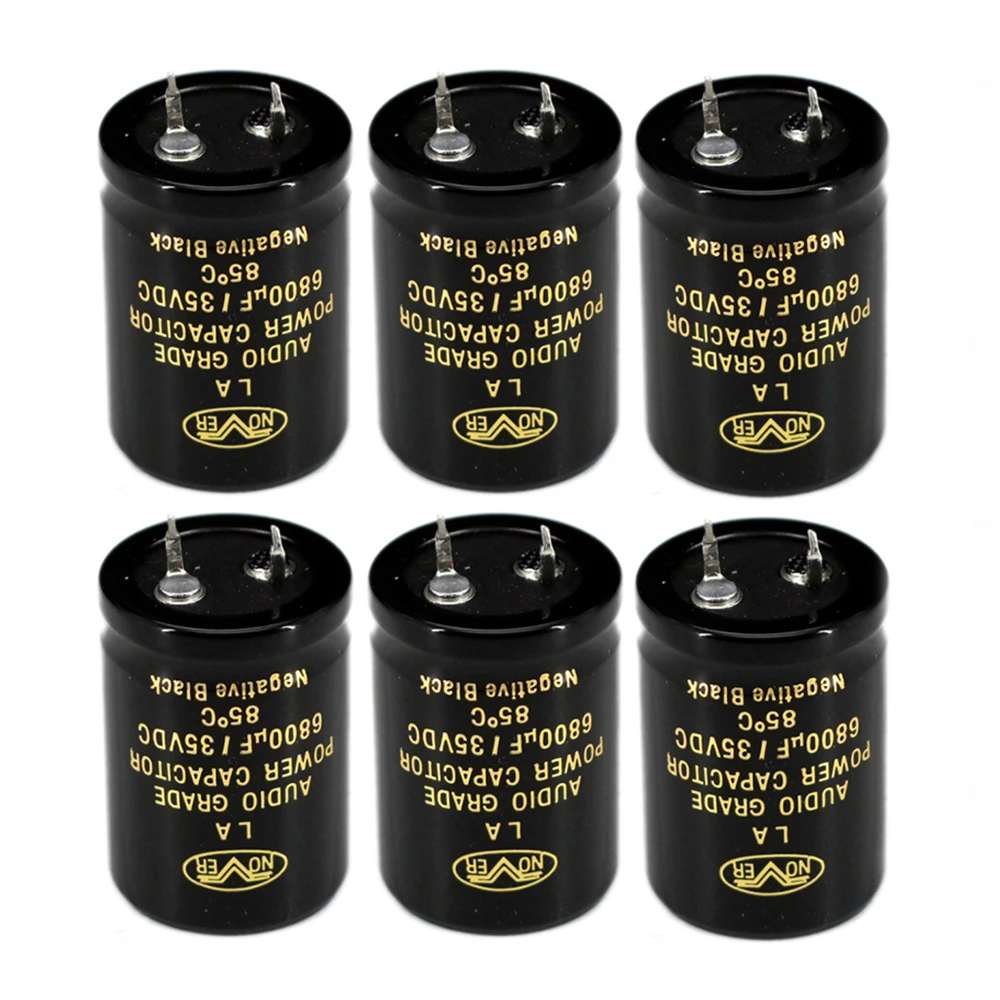 2шт—12шт Nover LA 6800мкФ 35В 25x35мм Шаг 10мм 35В/6800мкФ HIFI HI-FI Fever Золотистый Конденсаторы ЗВУК Электролитический Конденсатор