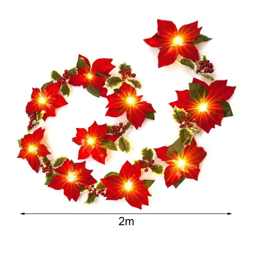 

50%HOT1 String LED Light String Bright Bright-colored LED Waterproof IP20 Red Flower Fairy Light for Party