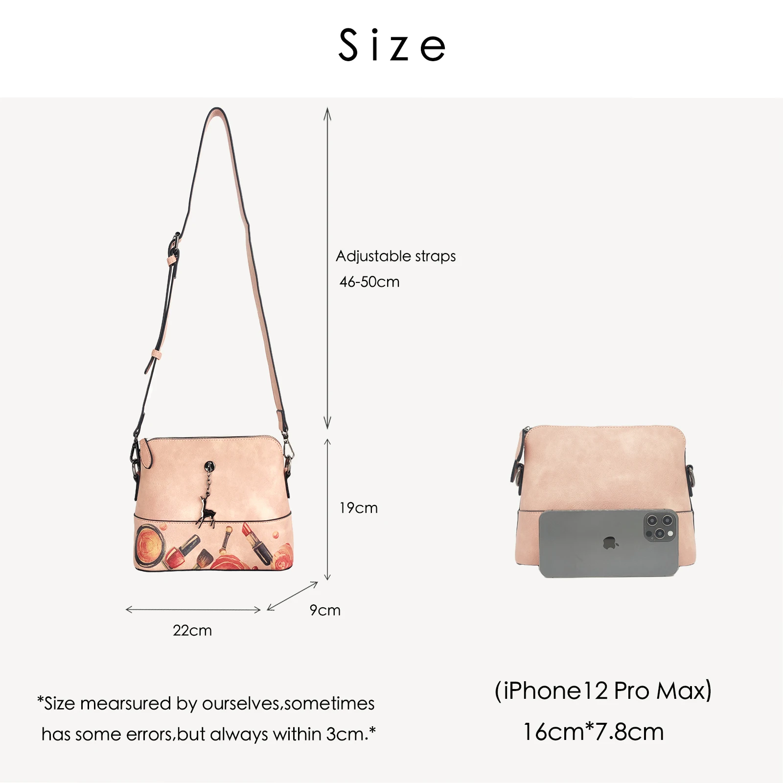 

Designer Crossbody Bags Women Ladies 2021New Fashion Summer PU Vintage Metal Deer Cosmetic Lipstick Shell Pink Bags FreeShipping