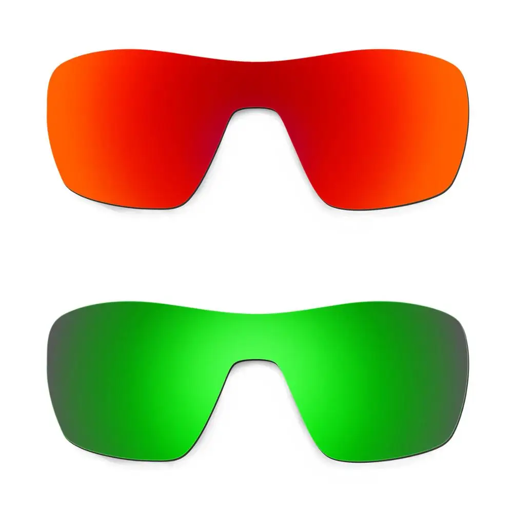 HKUCO For Offshoot Sunglasses Replacement Polarized Lenses 2 Pairs - Red & Green