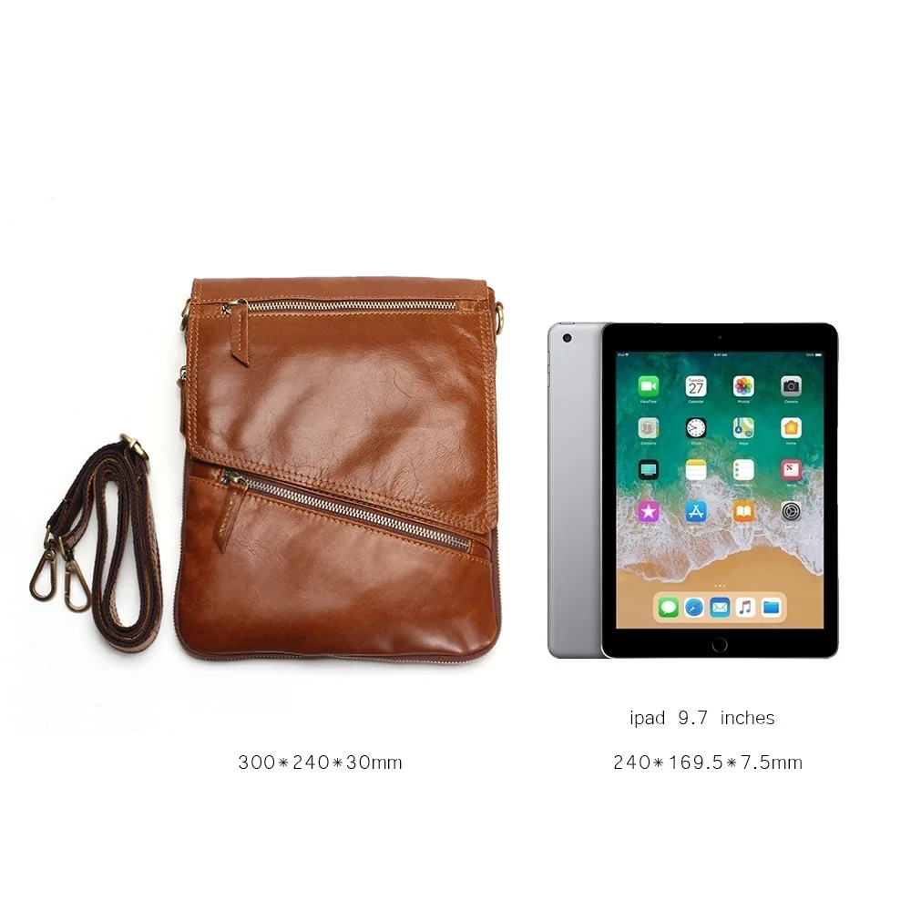 Мужские сумки из натуральной яловой кожи черные мужские сумки-мессенджеры