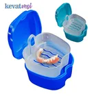 Чехол для зубных протезов в ванну, искусственный чехол-органайзер коробка для хранения зубов с подвесной сеткой для чистки зубов, коробочки для зубов