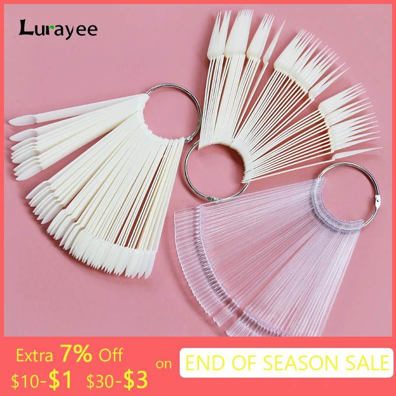 Палочки для демонстрации лака ногтей Lurayee прозрачные естественные цвета