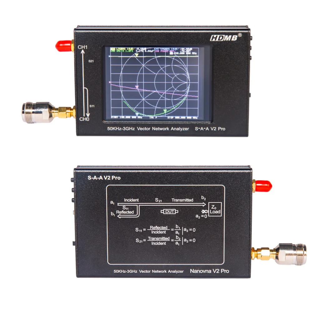 S-A-A-2 NanoVNA V2 3GHZ Vector Network Analyzer Digital Nano VNA Tester MF HF VHF UHF USB Radio Antenna Standing Wave |