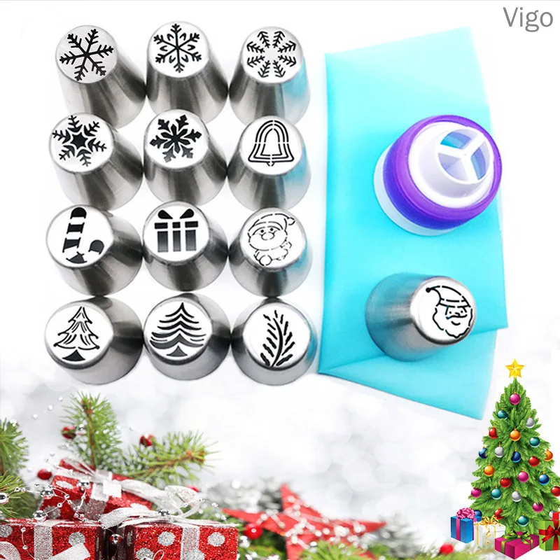 Новинка кондитерский мешок 15 шт./компл. с насадками инструмент из нержавеющей