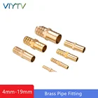 Латунный 2-полосный переходник для прямого шланга, фитинг, равный редуктору, 6, 8, 10, 12, 14, 19, Соединительный адаптер с воздушной колючей муфтой