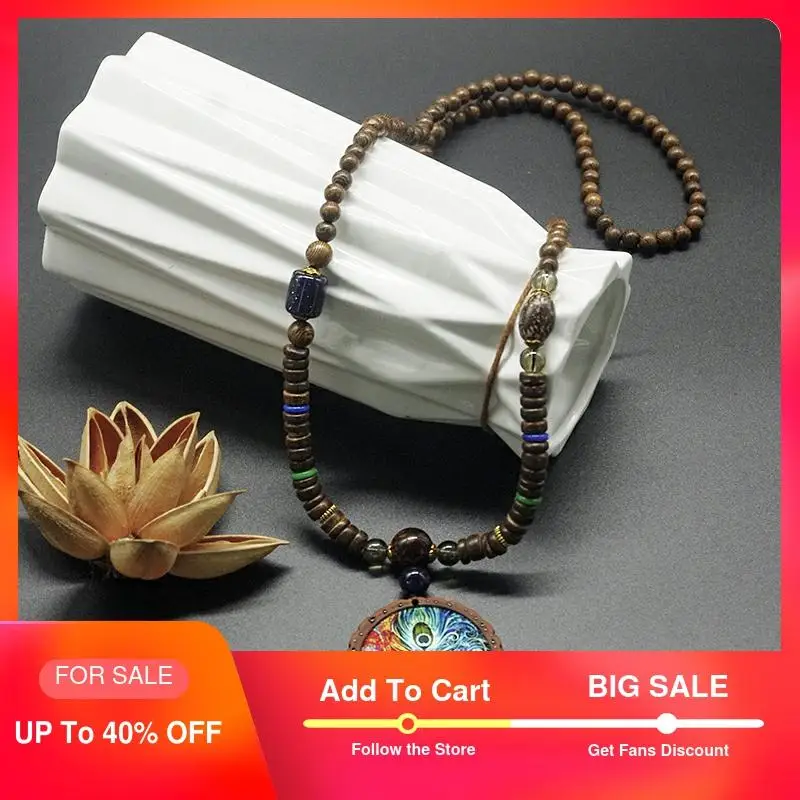 Этническое ожерелье с подвеской женские длинные винтажные ожерелья подвесками