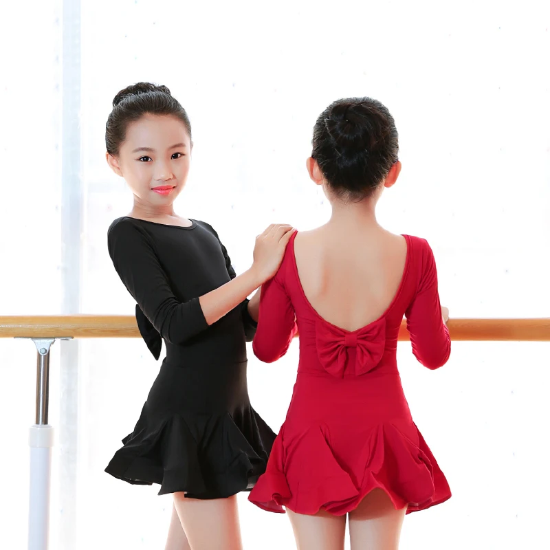 Платье для латиноамериканских танцев девочек детские костюмы бальных с v