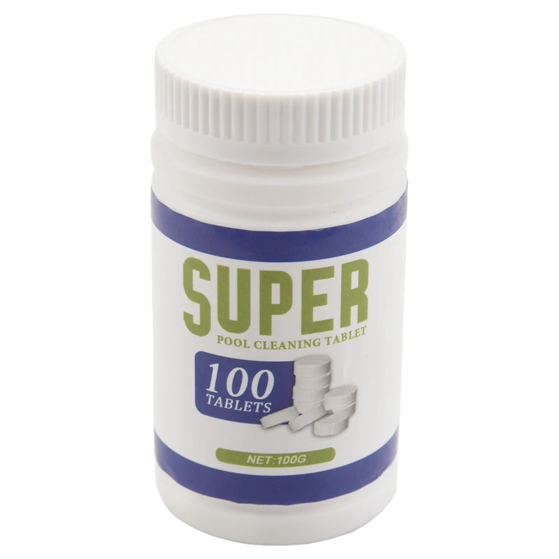

100 шт./коркор. таблетки для очистки бассейна, шипучий хлор, дезинфицирующий очиститель для бассейна