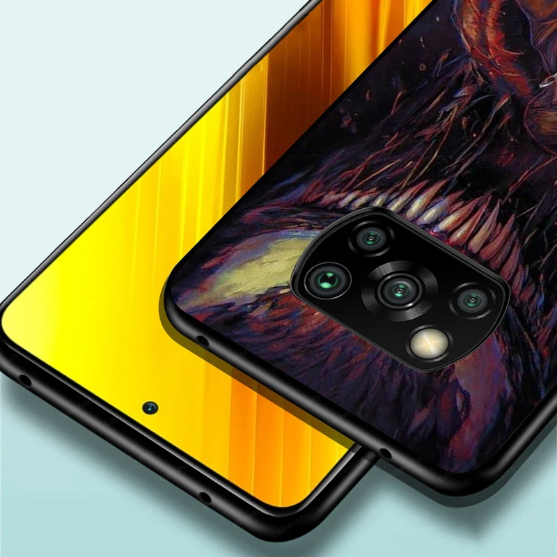 

Marvel Movie Venom For Xiaomi Poco X3 NFC M3 M2 X2 F3 F2 Pro C3 F1 Mi Play Mix 3 A3 A2 A1 Black Phone Case