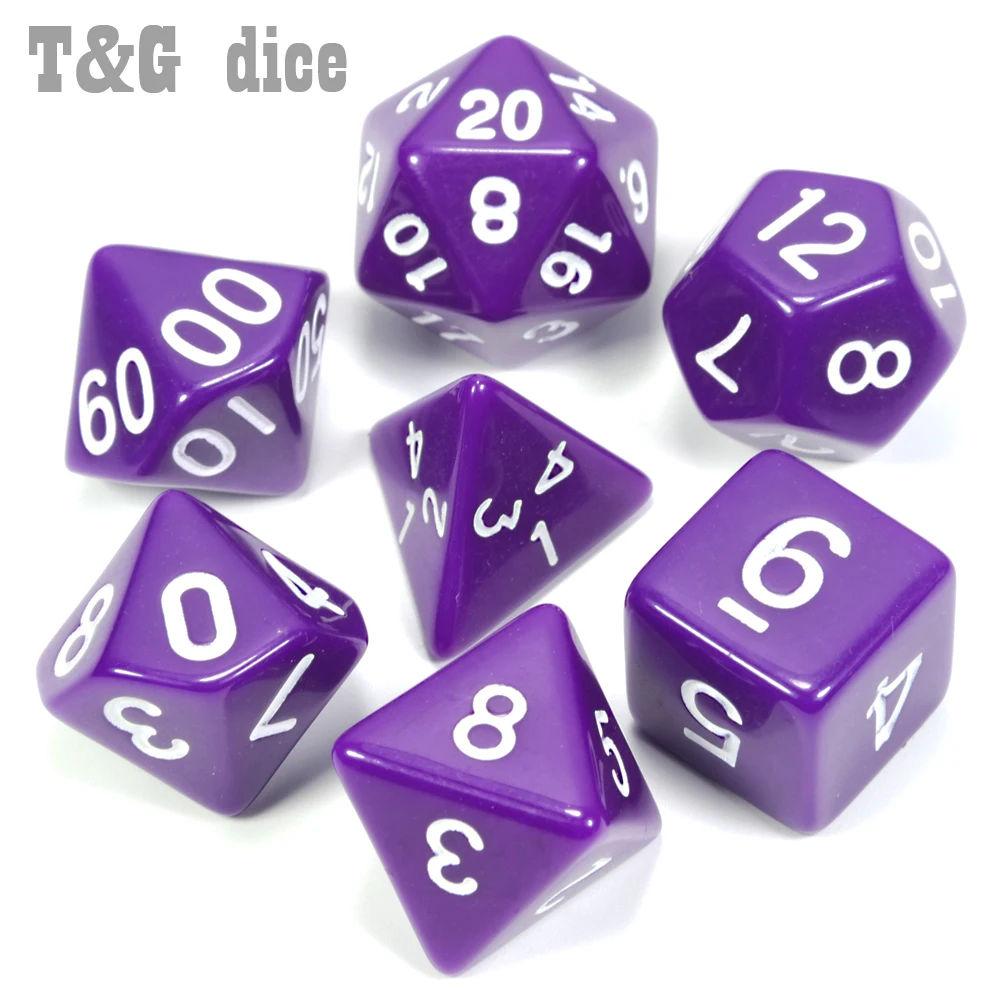 Самая низкая цена! 7 шт./компл. акриловые полигедрические игры TRPG для DND