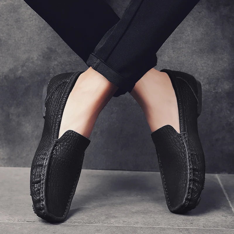 

Handmade Fashion Men Shoes Sewing Casual Genuine Leather Flat Mens Loafer Shoes Custom Bespoke Slip-on Brand Footwear Male Shoes