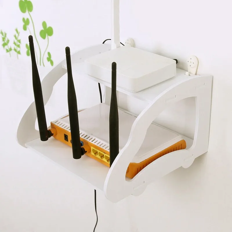 

Wall Mount Wifi Router Storage Rack MagicTelephone Storage Rack Set-top Box Router Rack Living Room Storage Holder