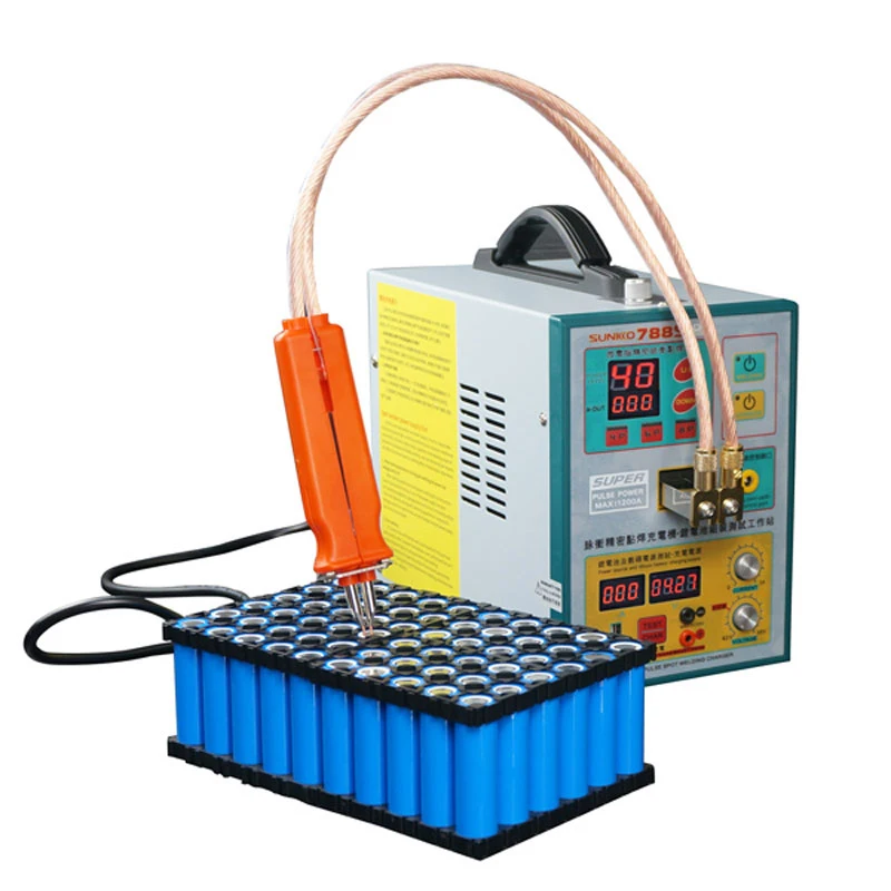 

SUNKKO 788S-PRO Spot Welding Machine With HB-70B Spot welding pen For 18650 Lithium Batteries Nickel Strip Connection