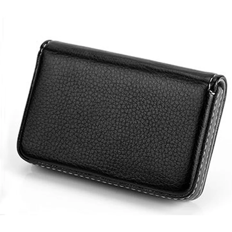 

Wholesale Brand Card Holder Metal Aluminum Business ID Credit Card Holder Fashion PU Leather Porte Carte High Guality Card Case