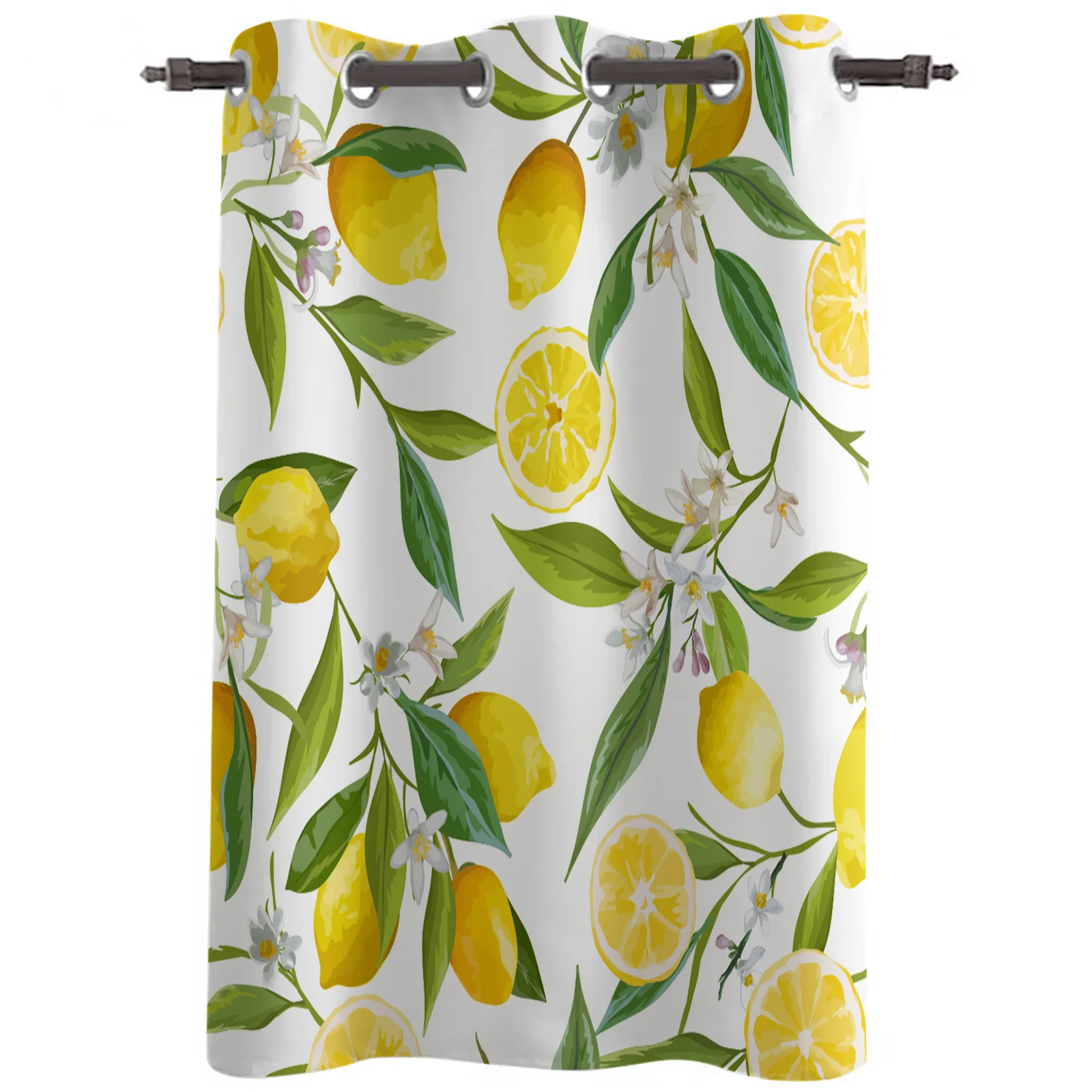 Lemon Yellow Sour Decoration Format Layout Curtains In The Bedroom Living Room Hall for Home Kitchen Window Treatments Drapes |