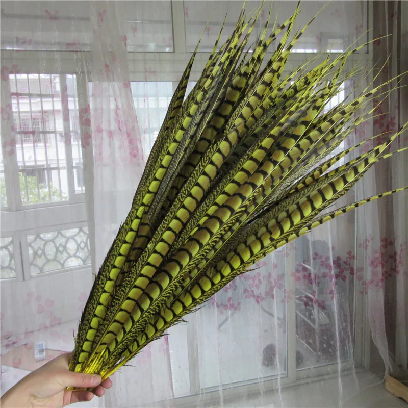 Plumas De cola De fais&aacute;n para manualidades, Plumas De 27-32 pulgadas/67-80cm para manualidades, bricolaje, boda, hogar, celebraci&oacute;n, Faisan De Plume, 50 unids/lote-3