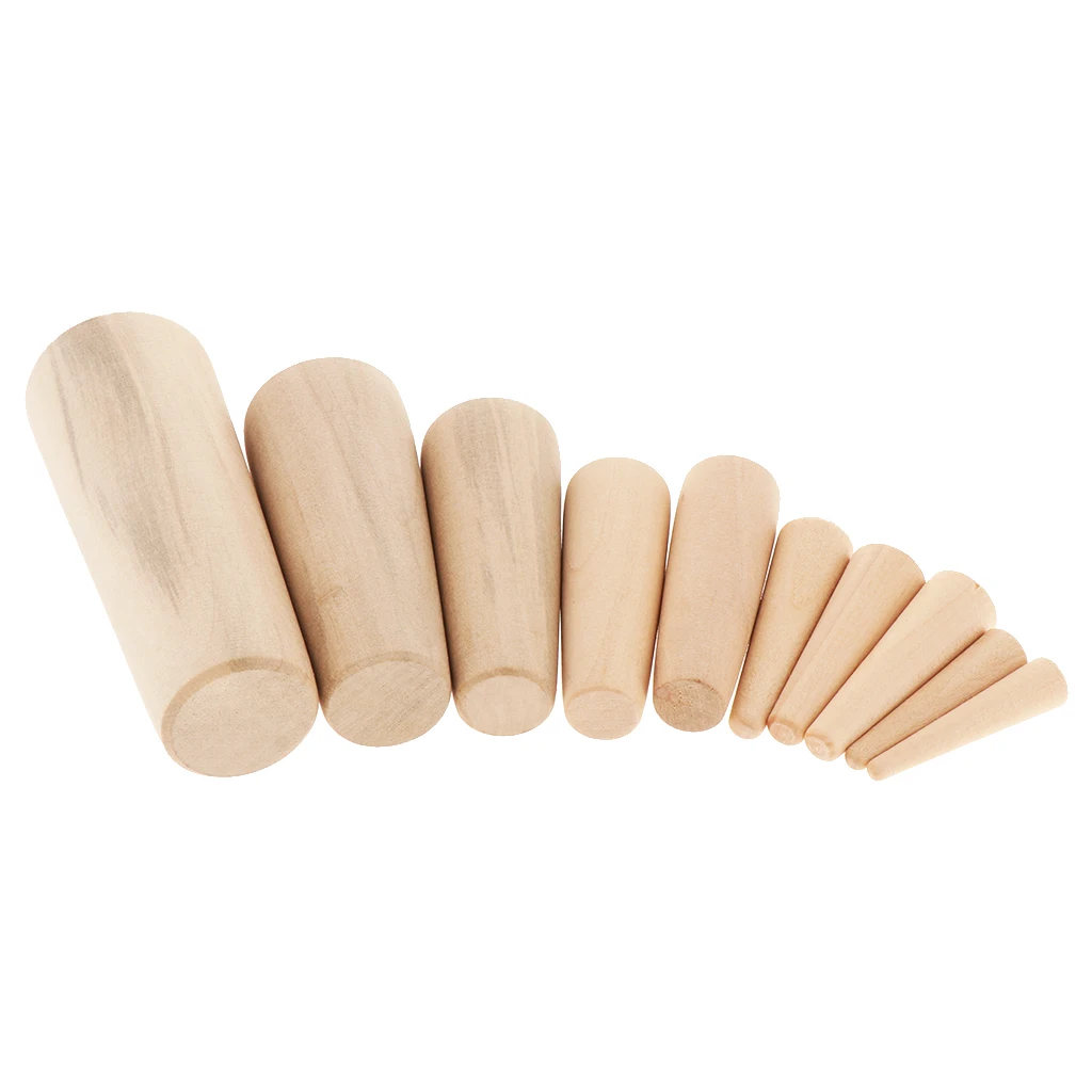

10 Pieces Assorted Boats Emergency Wood Plugs for Stops Emergency Leaks