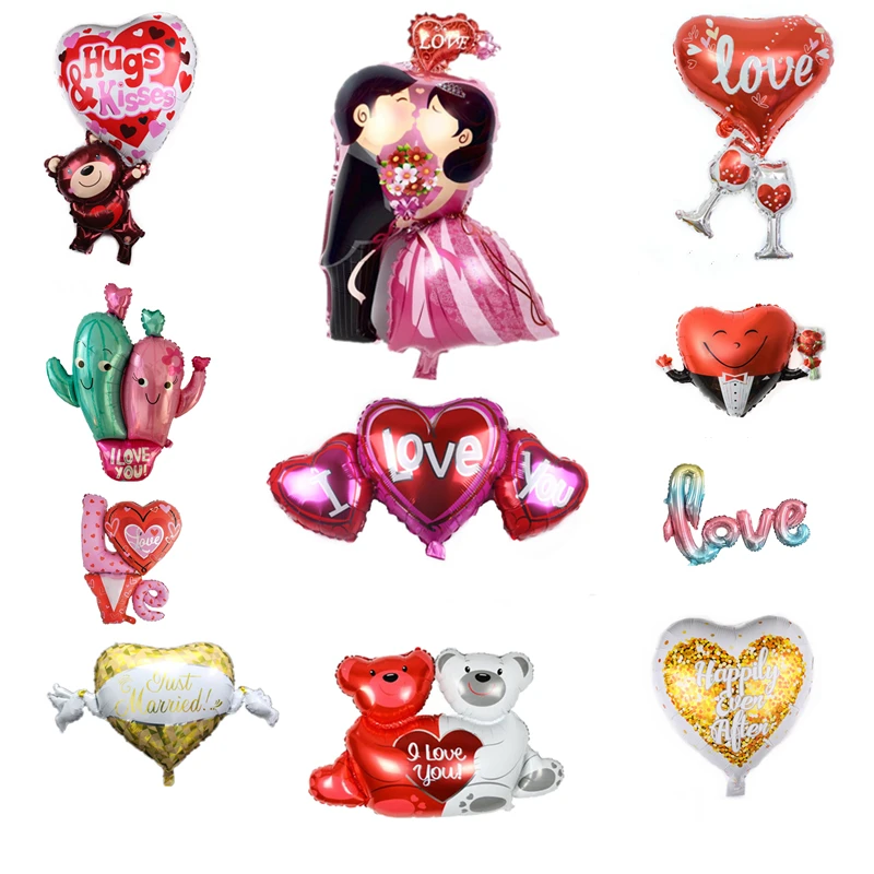 1 шт. Свадебные Надувные шары из алюминиевой фольги для невесты и жениха
