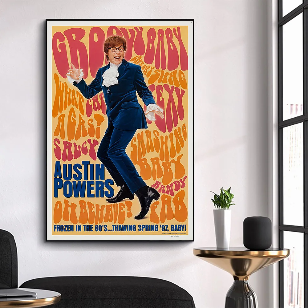 

CP3085 Austin Powers International Man Of Mystery (2) Classic Hot Movie Print Silk Fabric Poster Indoor Wall Art Decor Gift
