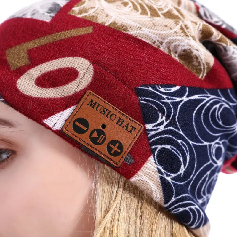 Bluetooth 4,2 шапка с наушниками два в одном Beanie Мужская и женская Беспроводная музыкальная шапка с наушниками без рук с микрофоном