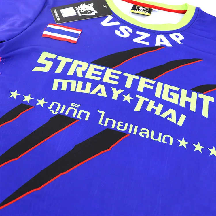 VSZAP MMA Muay шорты для тайского бокса Muay Thai Muscle Мужская Спортивная Футболка тренировочный костюм дышащая одежда MMA рубашка одежда для бокса
