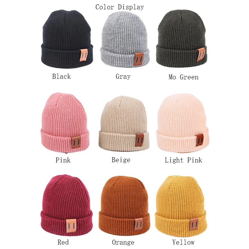 1 шт. Детская Вязаная Шапка-бини для мальчиков и девочек | Аксессуары одежды