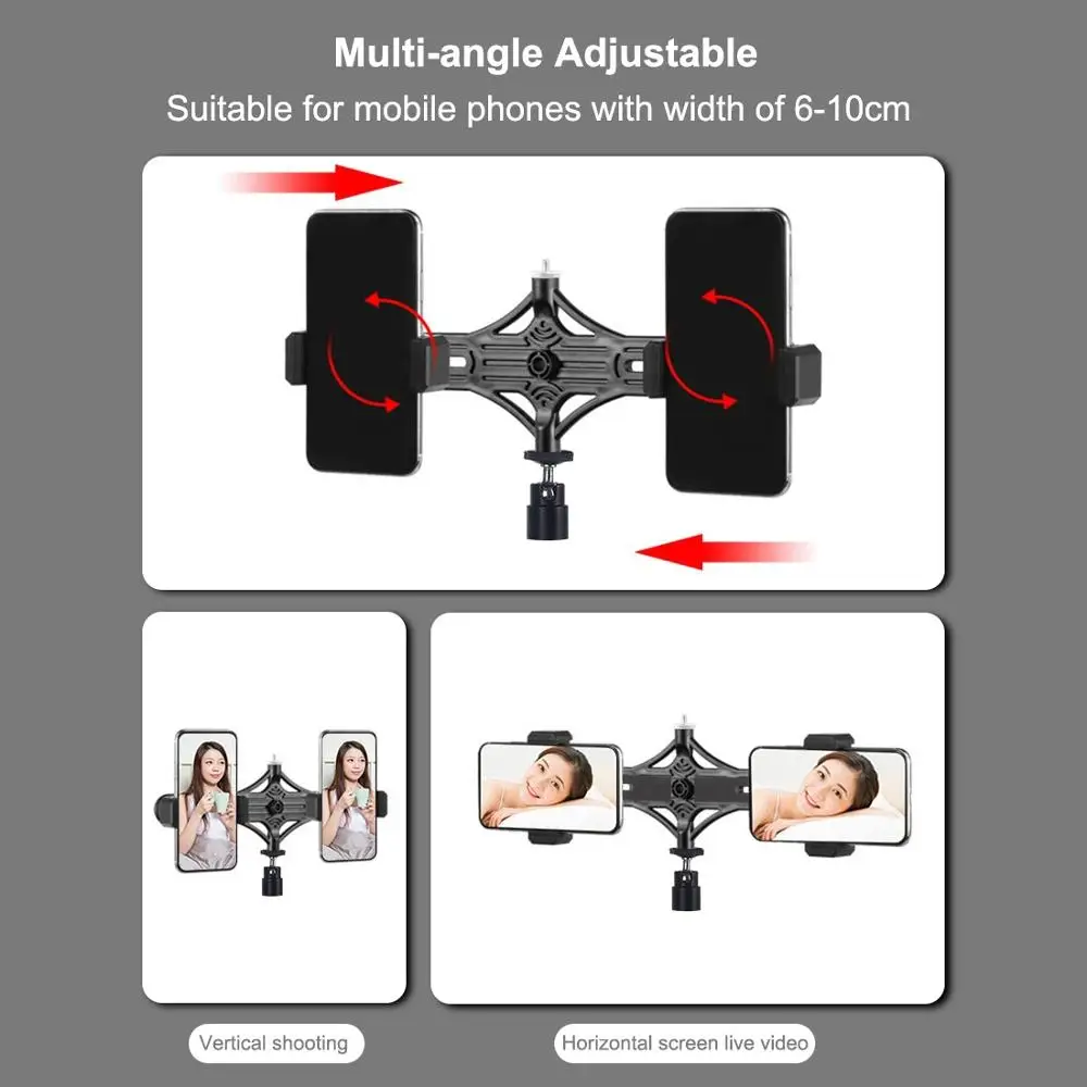 PULUZ штатив + прямой трансляции двойной кронштейн для мобильного телефона 6 2
