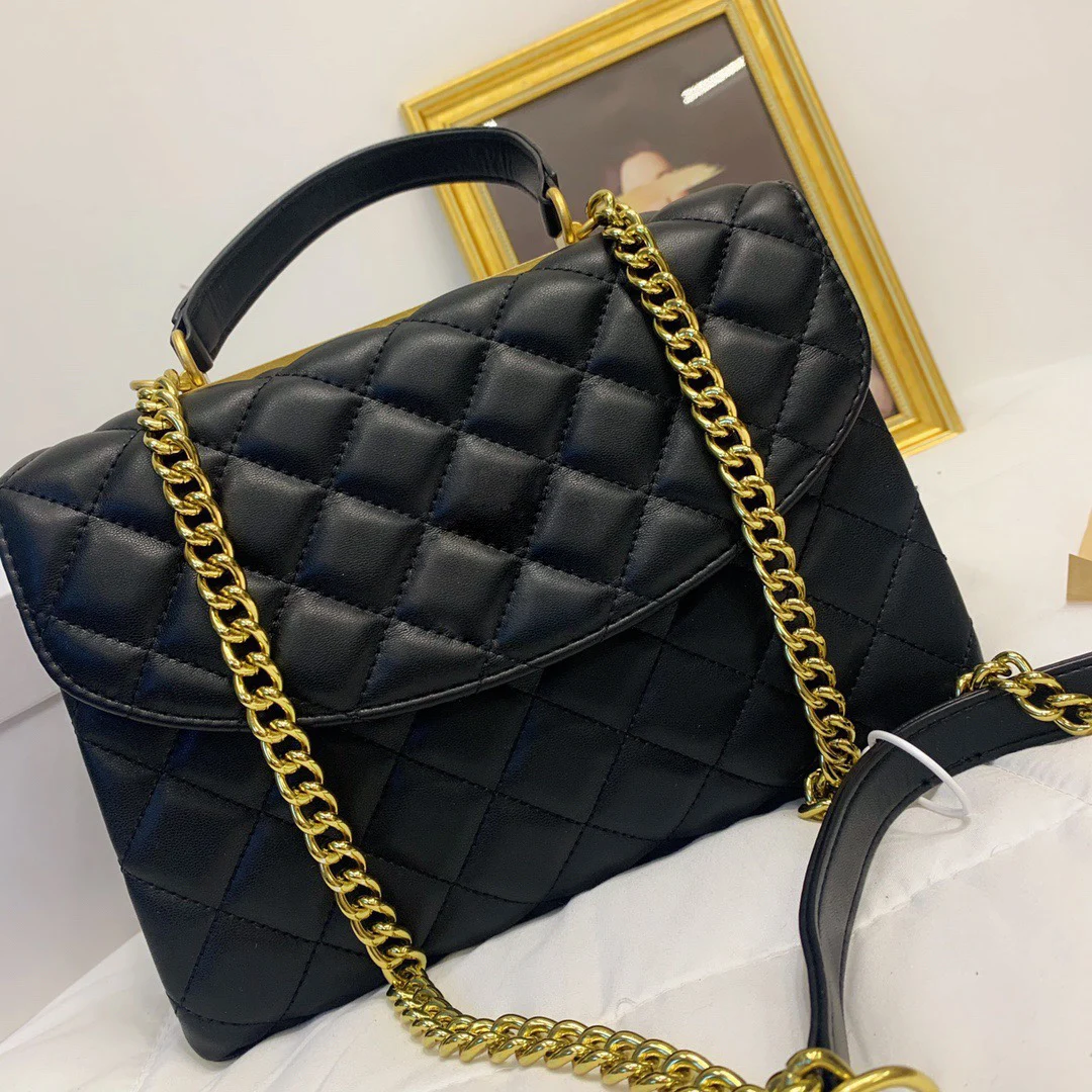 

Дамские сумочки в стиле ретро, квадратные сумки на плечо, брендовая дизайнерская клетчатая Сумочка Diomand, роскошный чемоданчик с цепочкой, CC ...