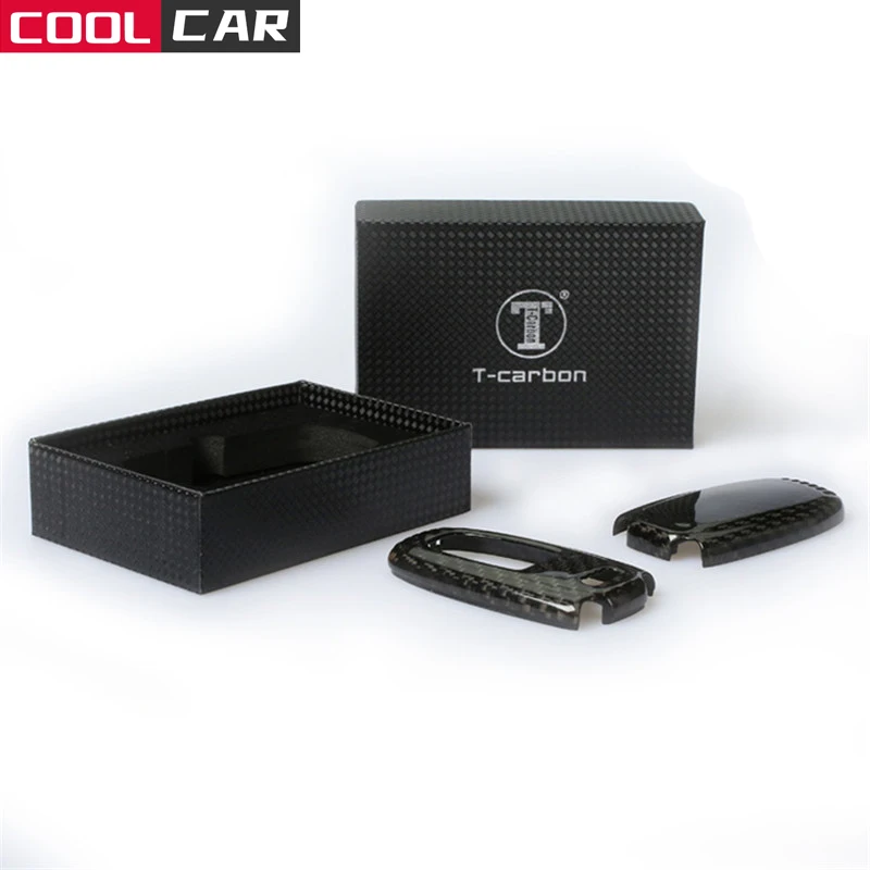 

Carbon Fiber For Audi Key Case Cover A4 A4L A5 A6 A7 A8L S8 S6 SQ5 Q3 Q5 Case Accessories Car Styling Key Ring Protection Cover