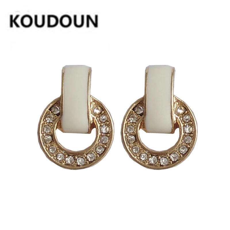 

New S925 Silver Stud Earrings Small Zircon Crystal Hoop Earrings for Women Fashion Simple Geometric Short Earrings Party Jewelry