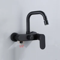 bathroom shower faucet hot and cold brass black bathtub faucet bath shower mixer water tap wall installation