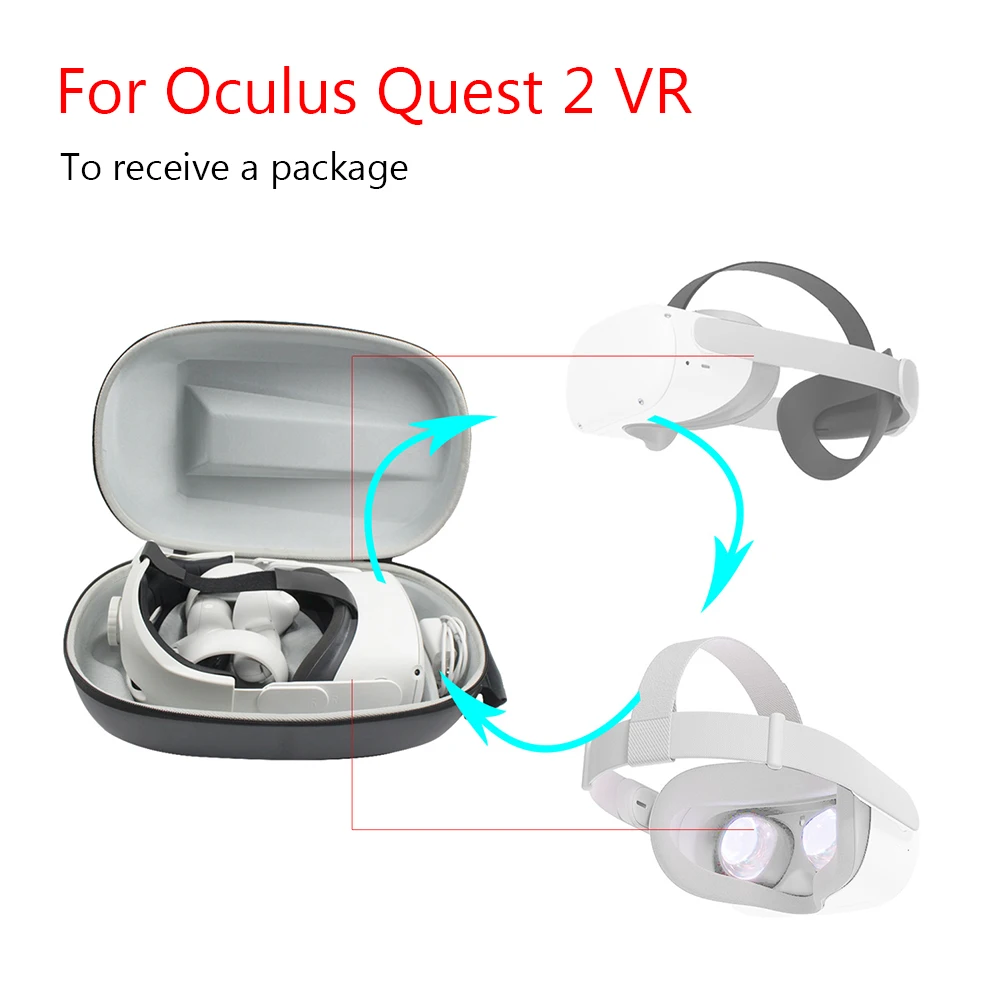 

Портативный чехол для переноски Oculus Quest 2, дорожный защитный чехол с сенсорным управлением для гарнитуры VR