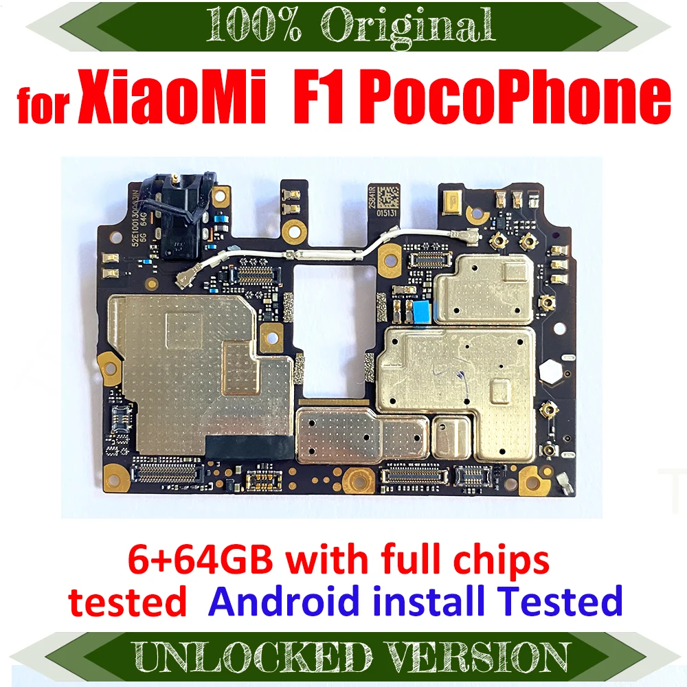 TDHHX 6 Гб RAM + 64 ROM для Xiaomi Pocophone Poco F1 материнская плата разблокирована полная рабочая