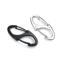 5 pcs 8 shape mini portable metal carabiner snap ring edc release buckle hook keychain rope buckles multi tool hiking accessory