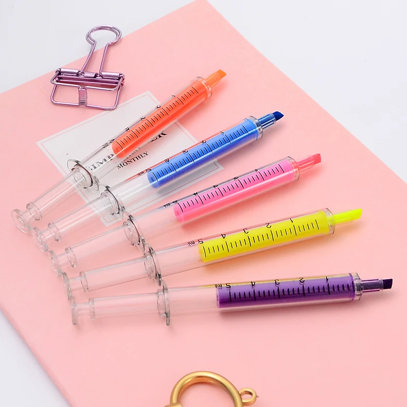 6 шт тонкий шприц кисть для хайлайтера маркер белой доски картина смешно лайнер