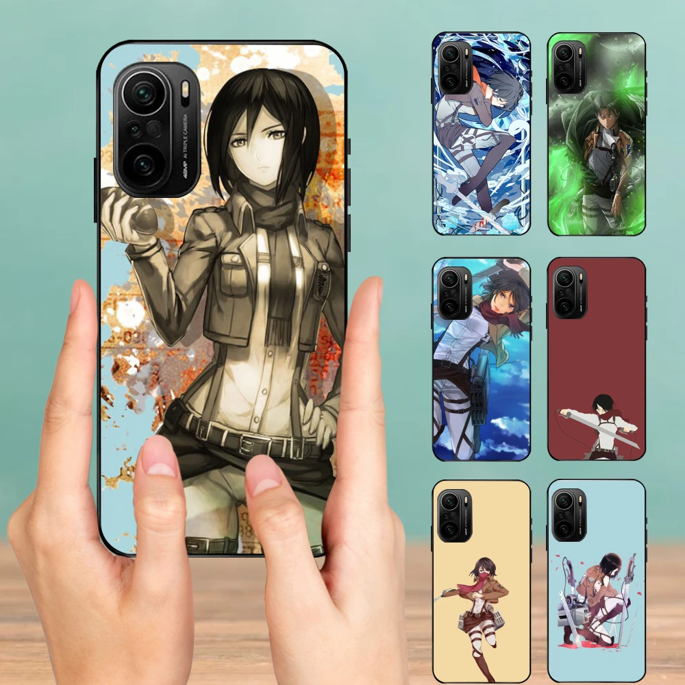 

Phone Case for Xiaomi POCO X3 NFC Pro CC9 POCO F1 F2 F3 Pro Matte Protective Attack on Titan Mikasa Mobile Funda