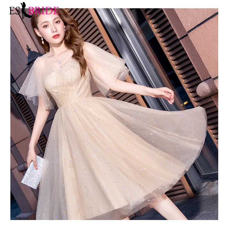 

Spot Hot Elegant Dress Slim V-neck Shining Sequined Dress Elegant Fairy Dress