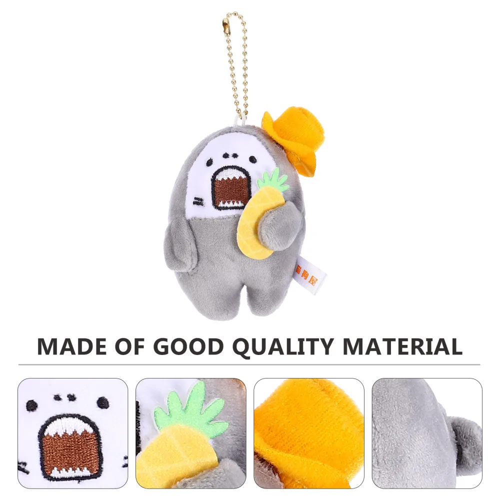 

1PC Cartoon Grumpy Shark Pendant Adult Student Schoolbag Pendant Keychain Decor