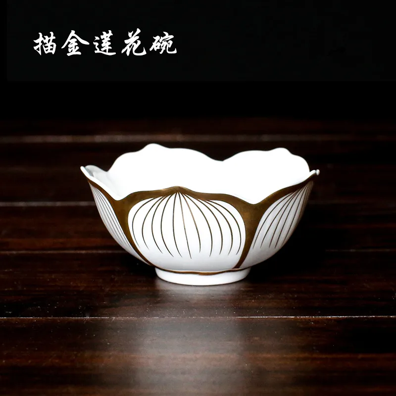 Миска с изображением лотоса для миски Будды, для поклонения Будде, используйте небольшую миску из керамики семь сокровищ и восемь снабжений воды, Shentai