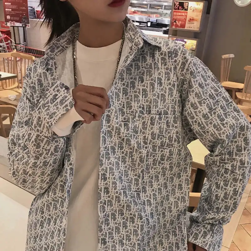 

2021 spring new shirt women's mid long ins net red Korean versatile loose shirt women