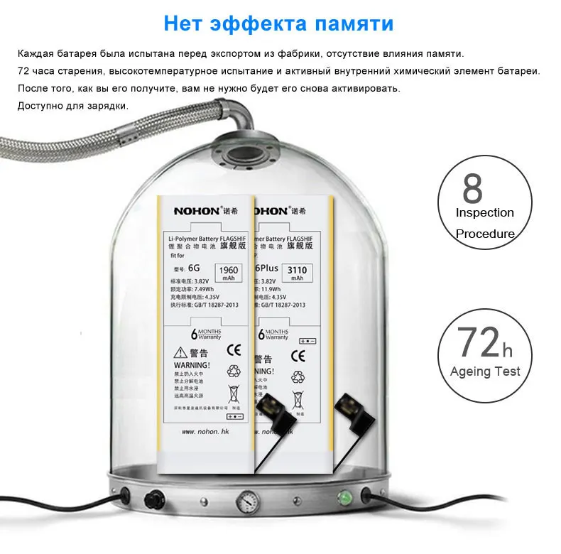 NOHON аккумулятор для iPhone 6 6S 5S 5C 7 SE 6G 7G Сменный аккумулятор большой емкости литий-полимерный аккумулятор для мобильного телефона