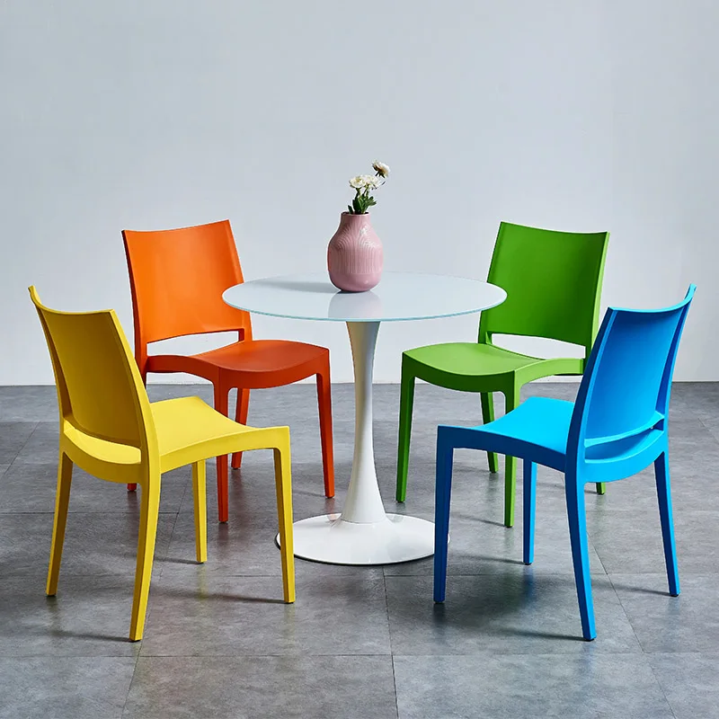 Скандинавские стильные пластиковые стулья обеденные для столовой мебели