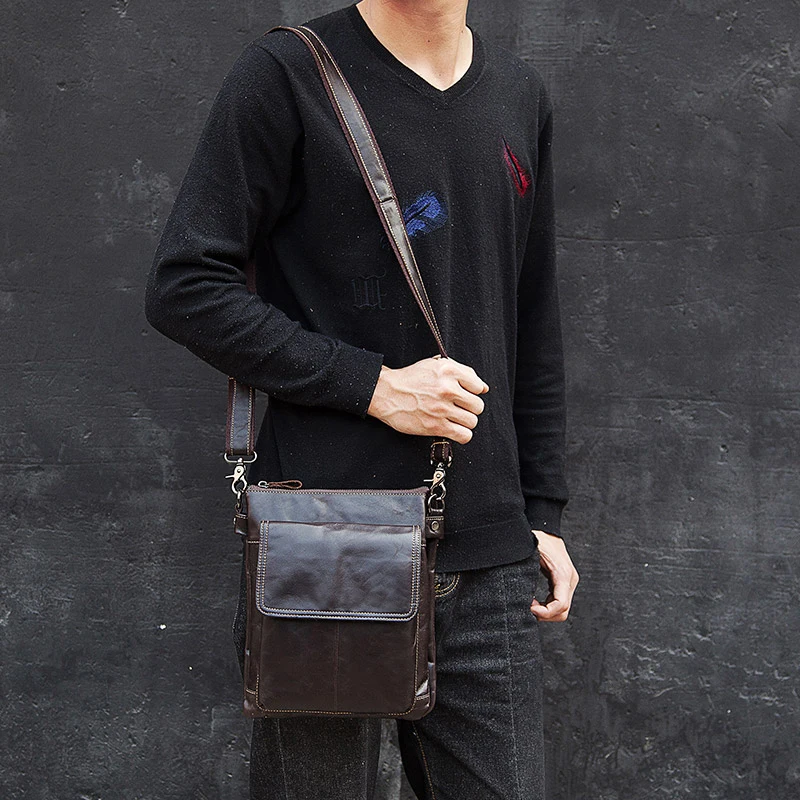 famous brand leather men messenger bags crossbody business casual handbag male spliter shoulder bag large traver hot sale free global shipping