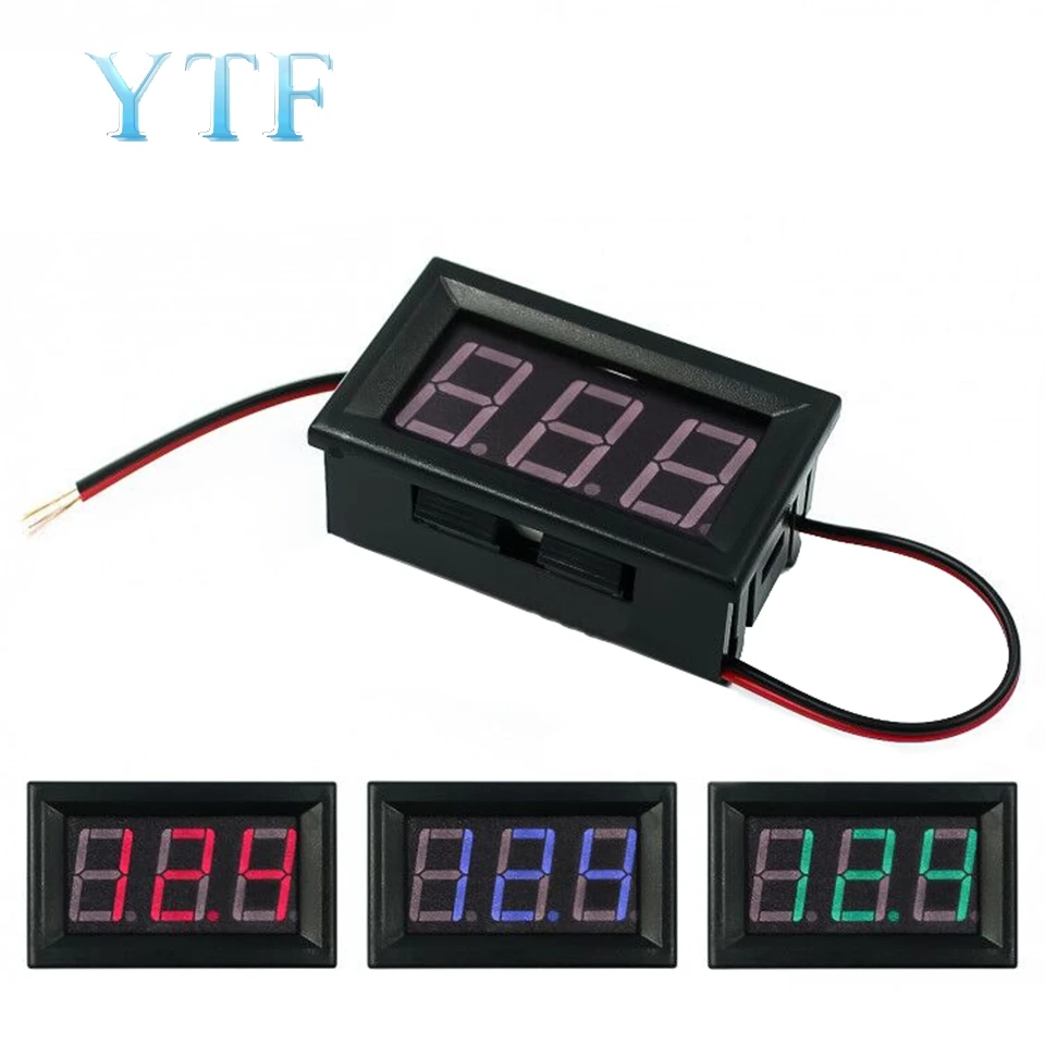 Провод DC Вольтметр DVM 0 56 дюймовый светодиодный Полярный защитный DC4.5V
